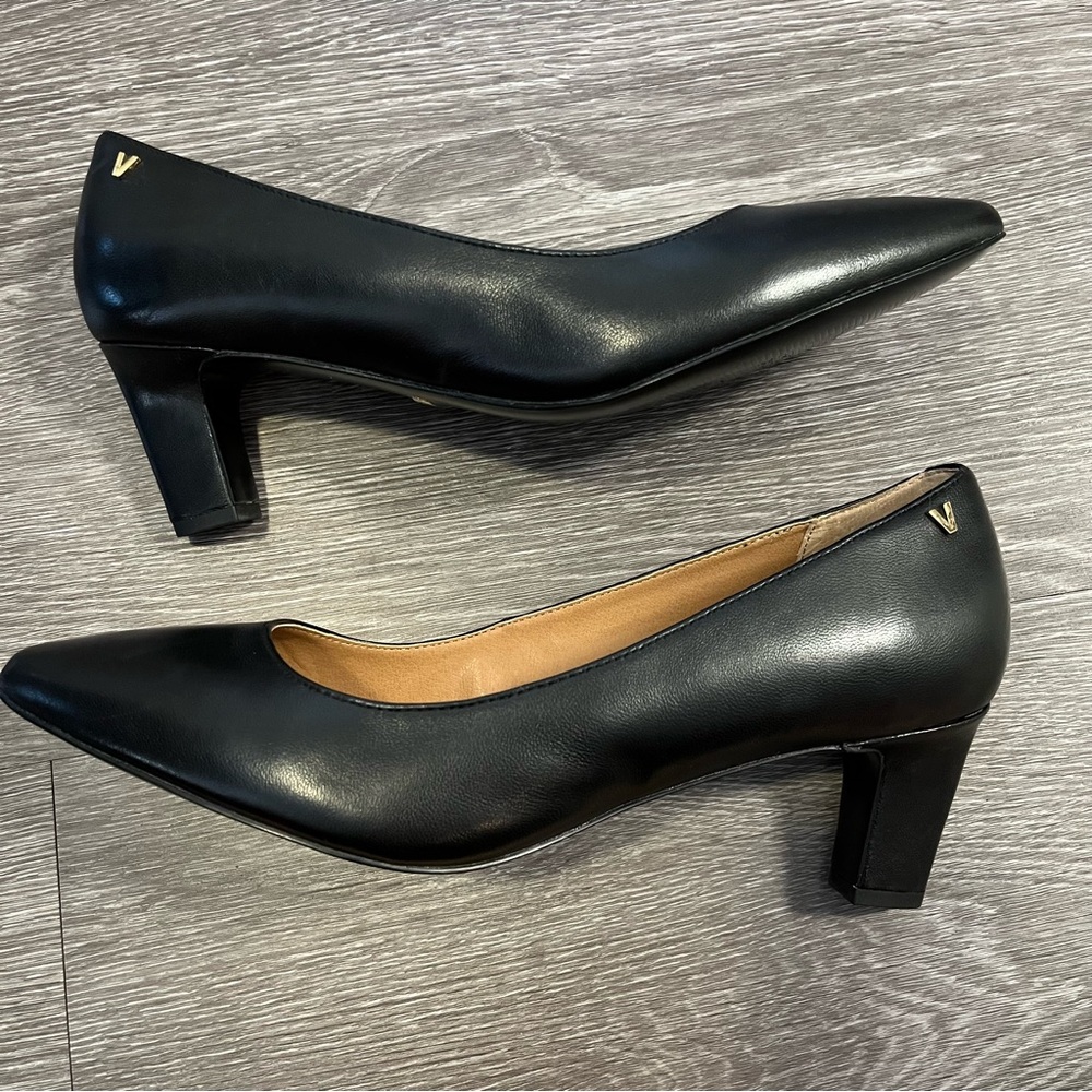 Vionic Women Madison Mia Black Pump Size 10 Block Heel Classic Capsule - Picture 7 of 10